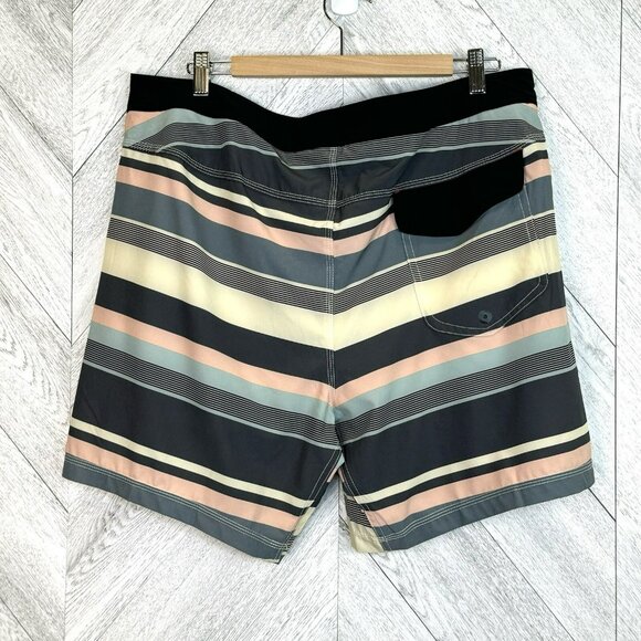 SAXX Shorts Betawave 2N1 Board Swim Multi Stripe Mens Size 38 7" Inseam - Picture 3 of 4
